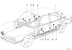 E12 520 M10 Sedan / Vehicle Electrical System/  Wiring Sets-2