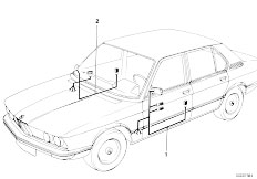 E12 518i M10 Sedan / Vehicle Electrical System/  Various Additional Wiring Sets-2