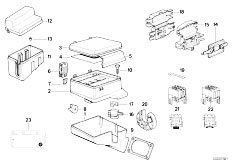 E34 518i M43 Sedan / Vehicle Electrical System/  Single Components For Fuse Box