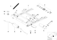 E52 Z8 S62 Roadster / Seats/  Sports Seat Seat Rail Electr