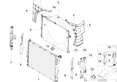 E46 M3 S54 Cabrio / Radiator/  Radiator Frame