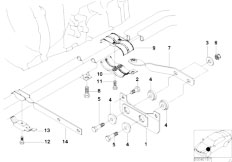E46 330xi M54 Touring / Exhaust System/  Exhaust Suspension Parts-2