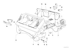 E21 318i M10 Sedan / Heater And Air Conditioning/  Heater Radiator Mounting Parts