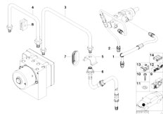 Z3 Z3 3.0i M54 Roadster / Brakes Front Brake Pipe Dsc-4