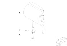 E46 318ti N46 Compact / Seats Head Restraint Rear Outer And Centre