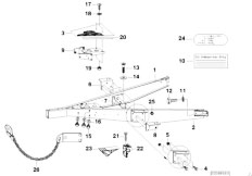 E46 330Ci M54 Cabrio / Universal Accessories/  Trailer Individual Parts Towbar