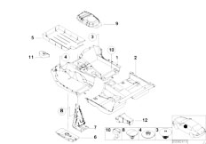 E46 320Ci M54 Coupe / Vehicle Trim/  Floor Covering