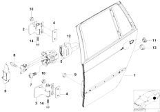 E46 328i M52 Touring / Bodywork/  Rear Door Hinge Door Brake