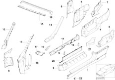 E36 320i M52 Cabrio / Bodywork/  Single Components For Body Side Frame