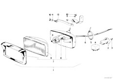 E12 525 M30 Sedan / Lighting Installing Set Fog Lamps