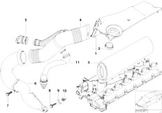 E39 525d M57 Touring / Fuel Preparation System/  Suction Silencer Filter Cartridge