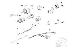 E30 318i M40 Cabrio / Equipment Parts/  Wiring Set Trailer Coupling