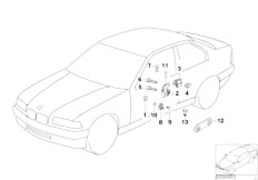 E36 316i M43 Coupe / Vehicle Trim/  Support Window Rail