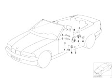 E36 323i M52 Cabrio / Vehicle Trim/  Support Window Rail