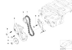 E46 316i N46 Touring / Engine/  Oil Pump And Compensating Shaft Drive