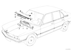 E12 520i M10 Sedan / Heater And Air Conditioning/  Heater Closing Panel