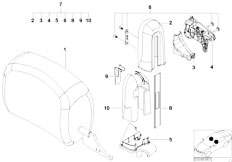 E46 330Ci M54 Cabrio / Seats/  Basic Seat Headrest