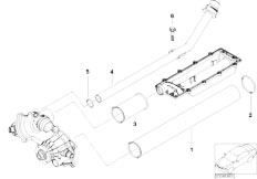 E61 545i N62 Touring / Engine/  Cooling System Pipe