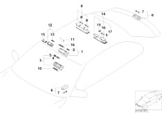 E46 318ti N42 Compact / Lighting/  Interior Lights Ceiling Tailgate