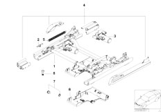E39 540i M62 Sedan / Seats/  Front Seat Rail Electrical Single Parts