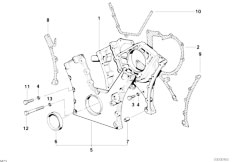 E38 750i M73 Sedan / Engine/  Lower Timing Case