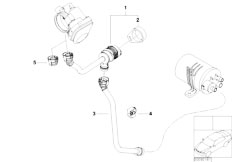 E46 316i N46 Touring / Fuel Preparation System/  Fuel Tank Breather Valve
