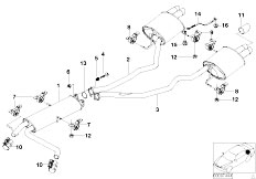 E53 X5 4.4i M62 SAV / Exhaust System Exhaust System Rear