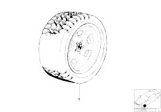 E36 M3 S50 Sedan / Wheels/  Winter Complete Wheel M Contour