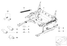 E85 Z4 M3.2 S54 Roadster / Seats/  Front Seat Rail Electrical Single Parts