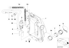 E46 318i N46 Touring / Vehicle Electrical System/  Single Parts For Rear Window Cleaning