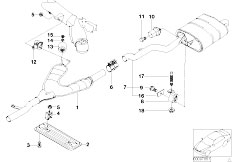 E39 523i M52 Touring / Exhaust System Exhaust System Rear