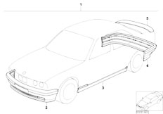 E34 525i M20 Sedan / Vehicle Trim/  Retrofit Kit M Aerodyn Package