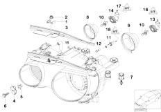 E46 318ti N46 Compact / Lighting/  Indiv Headlight Parts Xenon Headlight
