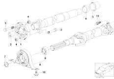 E85 Z4 3.0i M54 Roadster / Drive Shaft Drive Shaft Cent Bearing Universal Joint