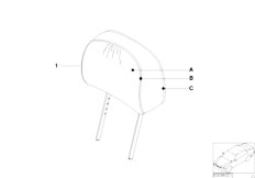 E46 328i M52 Sedan / Individual Equipment/  Indiv Headrest Leather With Piping