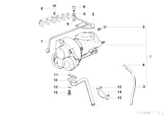 E39 525tds M51 Sedan / Engine/  Turbo Charger With Lubrication
