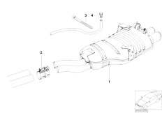 E46 325Ci M54 Coupe / Exhaust System/  Exhaust System Rear
