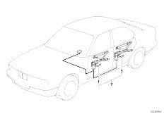 E34 535i M30 Sedan / Vehicle Trim/  Retro Kit Window Lifts Electric Rear
