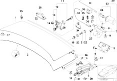 E39 525i M54 Sedan / Bodywork/  Single Components For Trunk Lid