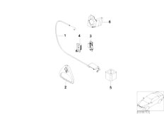 E39 525i M54 Sedan / Bodywork/  Retrofit Luggage Compart Emerg Release