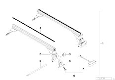 E36 320i M52 Coupe / Universal Accessories/  Rack Support