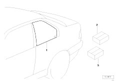 E36 318is M42 Coupe / Vehicle Trim/  Vent Window Electric Rear