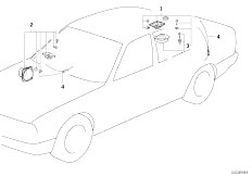 E34 525i M20 Sedan / Audio Navigation Electronic Systems/  Loudspeaker Front Rear
