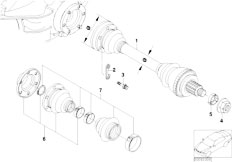 E36 316i 1.6 M43 Compact / Rear Axle Output Shaft