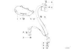 E36 325i M50 Cabrio / Restraint System And Accessories Rear Safety Belt Mounting Parts