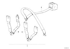 E30 325ix M20 4 doors / Restraint System And Accessories/  Safety Belt Rear