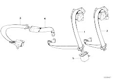 E34 520i M20 Sedan / Restraint System And Accessories/  Safety Belt Rear