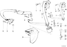 E34 540i M60 Sedan / Restraint System And Accessories/  Rear Safety Belt Mounting Parts