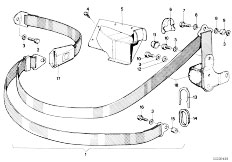 E21 320i M10 Sedan / Restraint System And Accessories Safety Belt Rear