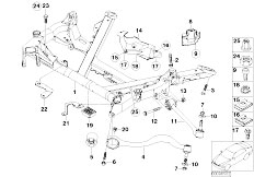E39 530i M54 Touring / Front Axle/  Front Axle Support Wishbone